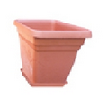 Square Plastic Potting Vase